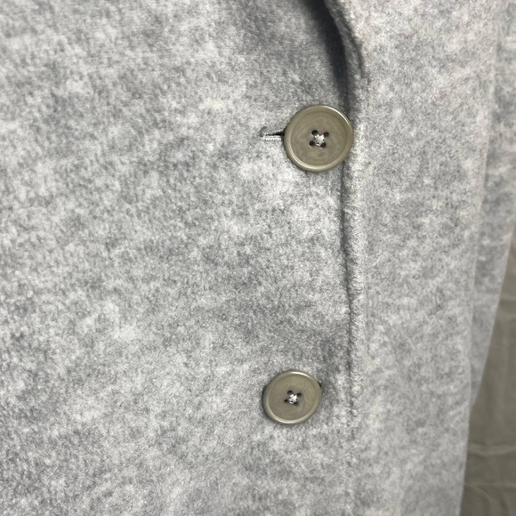 Talbot’s Women’s  Gray Pea Coat Sz 1X Single Breasted Fleece Collared Pockets - Picture 7 of 10